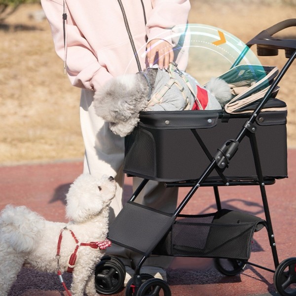 페오펫몰,레드퍼피 봄보써클유모차 애견유모차 강아지유모차 외출용품