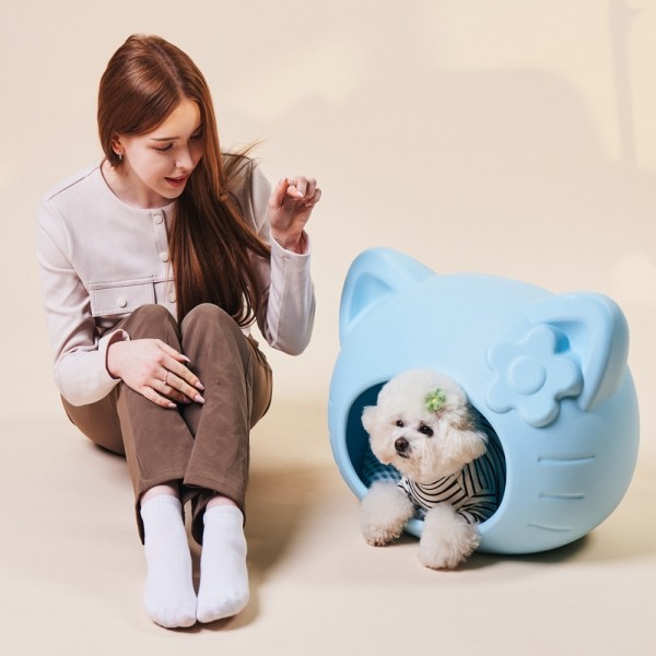 페오펫몰,레드퍼피 멜라넷하우스[쿠션색상랜덤] 강아지하우스 애견하우스 강아지집 하우스 애견집 고양이하우스 텐트 애견텐트