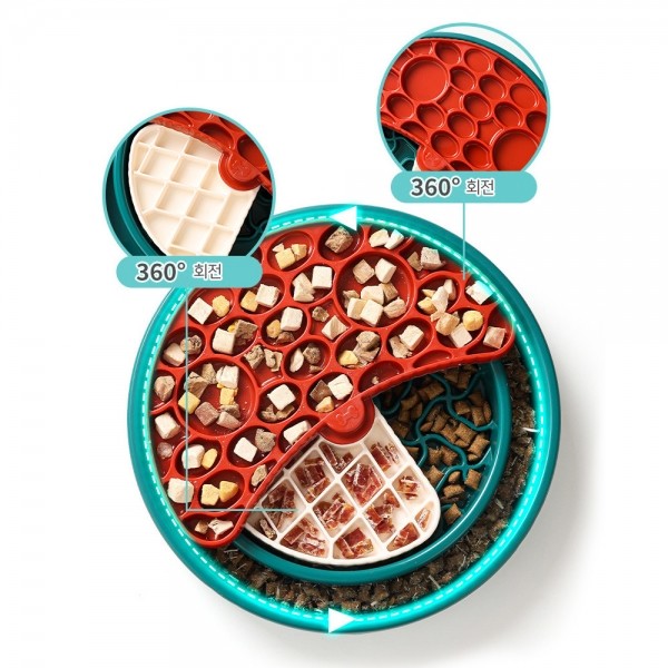 페오펫몰,레드퍼피 크리미엄 급체방지식기 식기 애견식기 강아지식기 식기 밥통 밥그릇