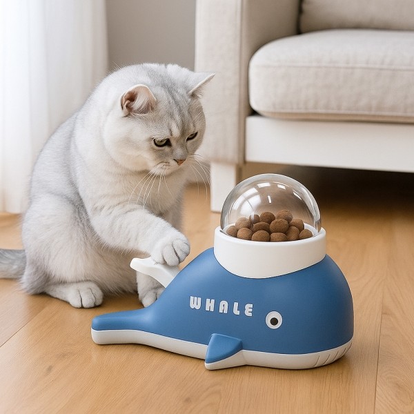 페오펫몰,레드퍼피 돌핀 자동급식기 장난감 노즈워크 삑삑이 애견훈련 공