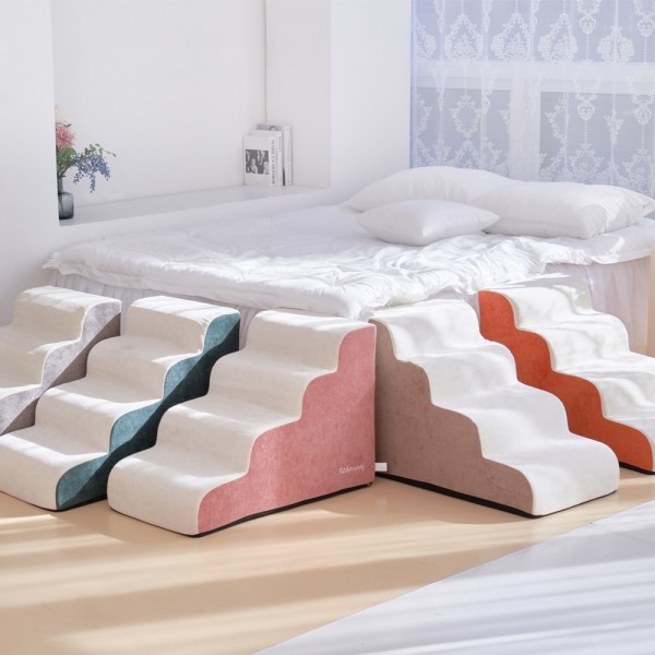 레드퍼피 원마일펫스텝-4단 강아지계단 애견계단 펫스텝 계단 강아지펫스텝 애견펫스텝 방석