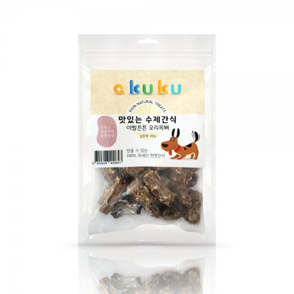 페오펫몰,[아꾸꾸] 오구오구 반려견 맛있는 수제간식 오리목뼈 300g