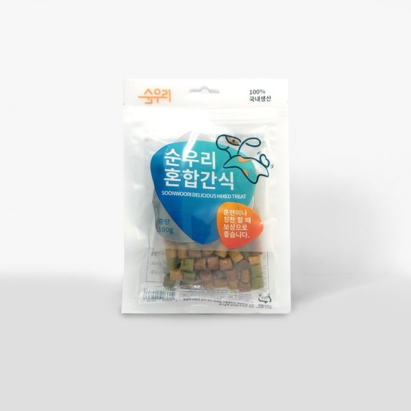 페오펫몰,순우리 강아지 놀이, 훈련용 말랑말랑 소프트 혼합간식 모음 400g/100g