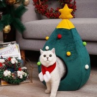 강아지 고양이 크리스마스 숨숨집