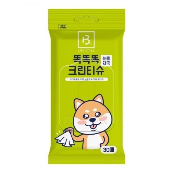 페오펫몰,브리더랩 똑똑크린티슈30매(눈물자국) [1BOX/12개입] [최저가]