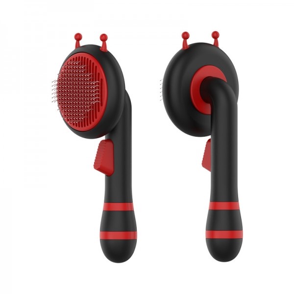 페오펫몰,[신나고신나개] 꿀벌 원터치 펫 슬리커 브러쉬 강아지 고양이 빗 [최저가]