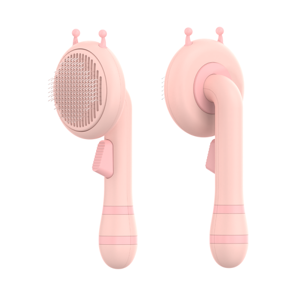 페오펫몰,[신나고신나개] 꿀벌 원터치 펫 슬리커 브러쉬 강아지 고양이 빗 [최저가]