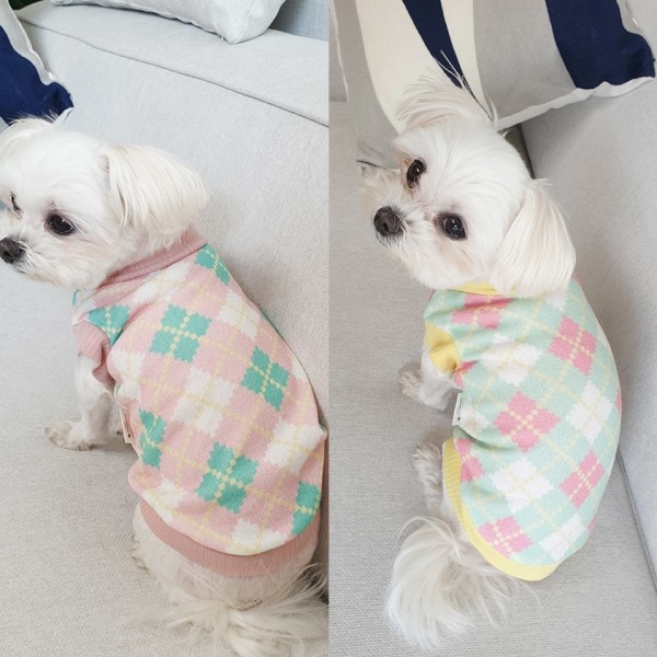 페오펫몰,아가일티셔츠 강아지옷 실내복 강아지명품옷 애견옷