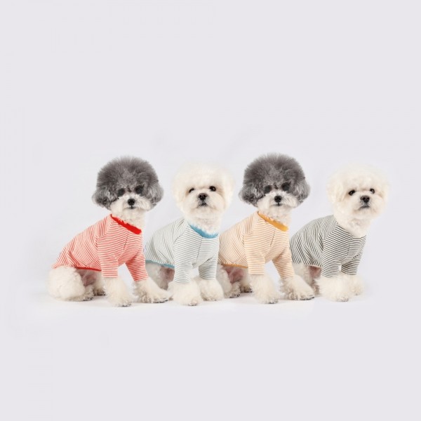 플로트 데일리웨어 젤리 보더 티셔츠 4컬러 강아지옷