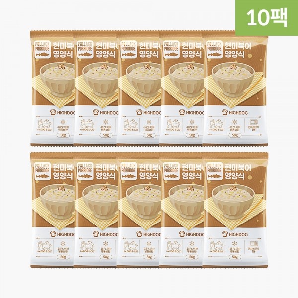 페오펫몰,[하이독]자연식 특식 현미북어영양식 화식 (50G) X 10팩