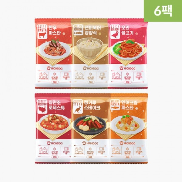 페오펫몰,[하이독] 자연식(화식) 특식 6종 세트 (300g)