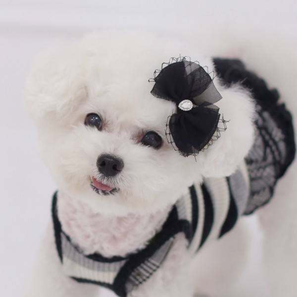 페오펫몰,[마망독] 오데트 핸드메이드 리본핀 2color