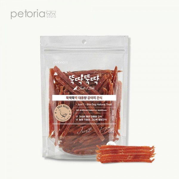 페오펫몰,펫토리아 뚝딱뚝딱 대용량 강아지 간식 치킨 오리 육포 1kg 12종