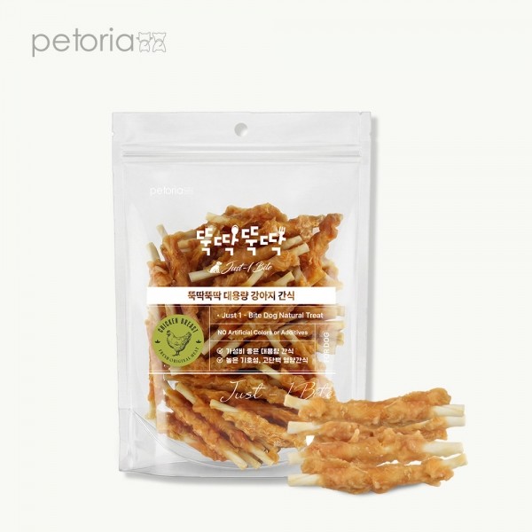 페오펫몰,펫토리아 뚝딱뚝딱 대용량 강아지 간식 치킨 오리 육포 1kg 12종