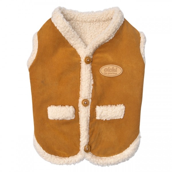 페오펫몰,#신상특가 올치 스웨이드 무스탕 조끼 2종