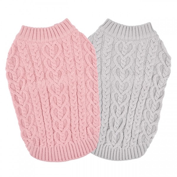 페오펫몰,#신상특가 올치 부드럽고 따뜻하게 하트 꽈배기 니트 2종