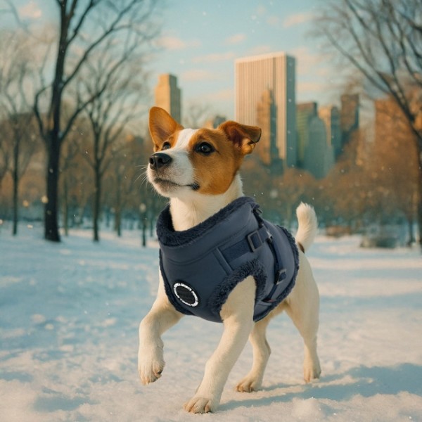 페오펫몰,#신상특가 퍼피아 따뜻한 겨울외출용 윈터 V 하네스 2종