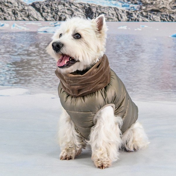 페오펫몰,#신상특가 퍼피아 글래셔 스누드 푸퍼 일체형 경량 패딩조끼 2종