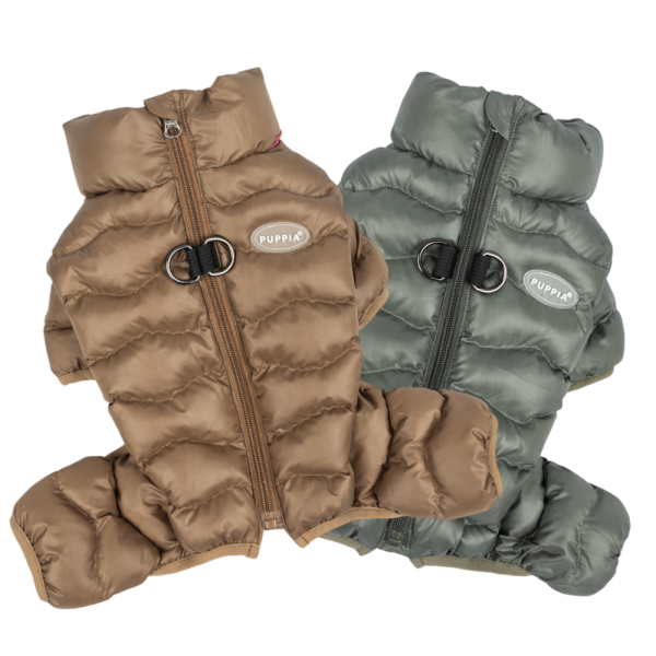 페오펫몰,#신상특가 퍼피아 가볍고 따뜻한 퀼팅 후드 웨이비 푸퍼 올인원 패딩