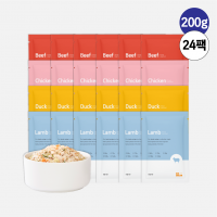 씽크라이크펫 강아지 화식 자연식 수제 사료 200g 24팩