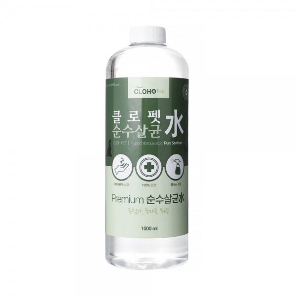 페오펫몰,클로펫 1000ml [리필용] 강아지 고양이 살균 탈취제, 강아지 냄새제거 pure HOCl salt-free