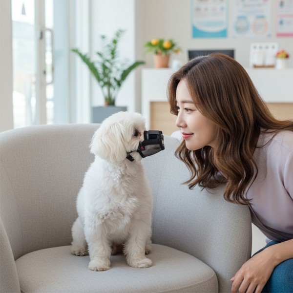 페오펫몰,예보들 강아지 투명입마개 짖음방지기 대형견입마개 소형견입마개