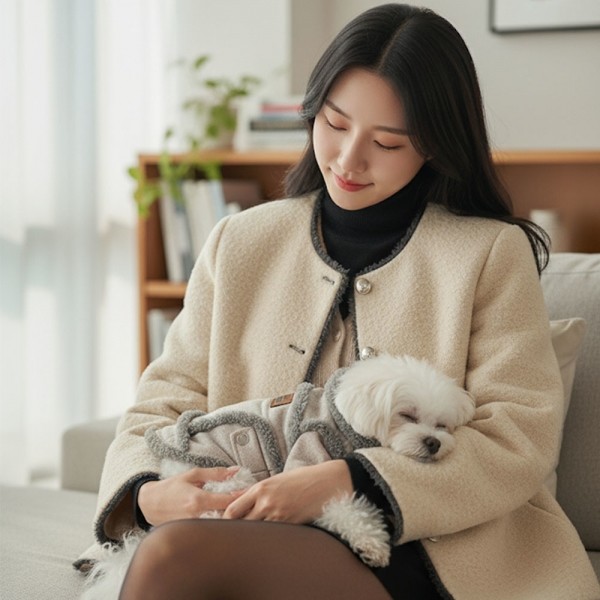 페오펫몰,예보등 강아지 무스탕 강아지 올인원 방한복