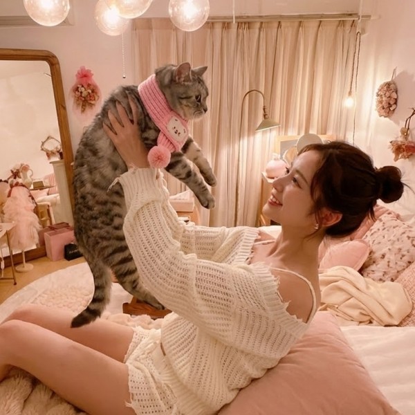 페오펫몰,[예보들][설날특가] 예보들 강아지 고양이 니트 목도리