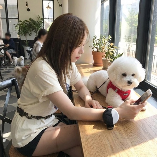 페오펫몰,[예보들][설날특가]자유로운 손목형 웨어러블 강아지 자동 리드줄