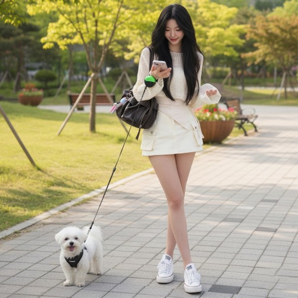 페오펫몰,[예보들][설날특가]자유로운 손목형 웨어러블 강아지 자동 리드줄