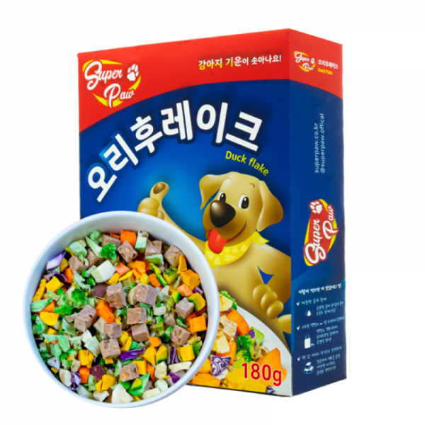 페오펫몰,[슈퍼포우] 슈퍼포우 동결건조 사료 오리후레이크