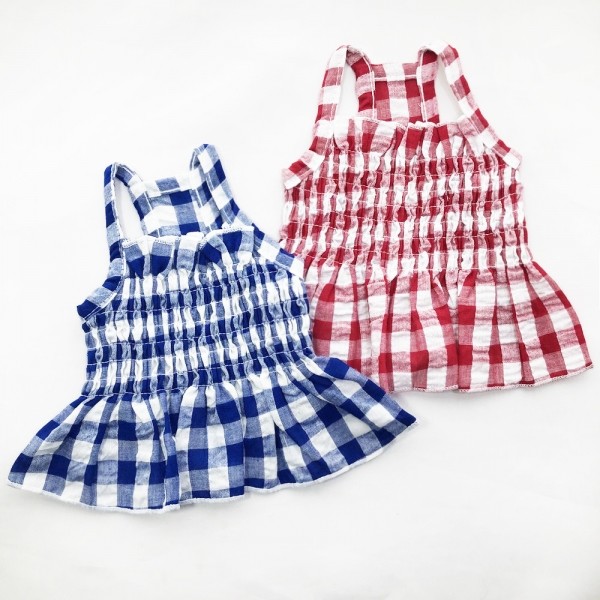 페오펫몰,[패션독]강아지옷,강아지패션,애견의류,애견패션,체크크롭원피스,크롭티