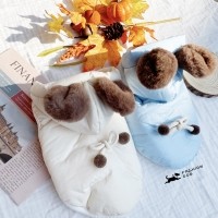 [패션독] 곰후드 뽀글 패딩 조끼 점퍼강아지옷,강아지패션,애견의류,애견패션