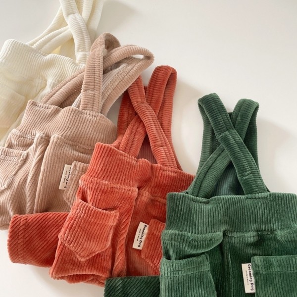 페오펫몰,그루밍독 반려동물 골덴 꼬마 멜빵 바지 S-2XL, 4 colors