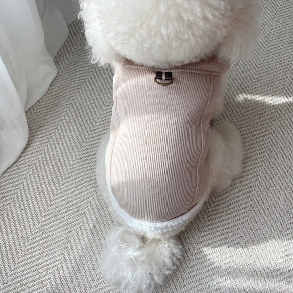 페오펫몰,그루밍독 반려동물 골덴 하네스 무스탕 조끼 S-2XL, 3 colors