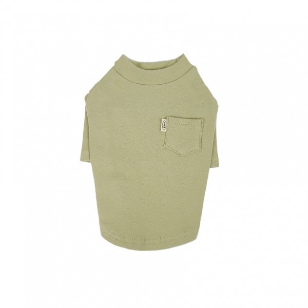 페오펫몰,그루밍독 반려동물 하프넥 포켓 강아지 기본 티셔츠 S-2XL, 4 colors