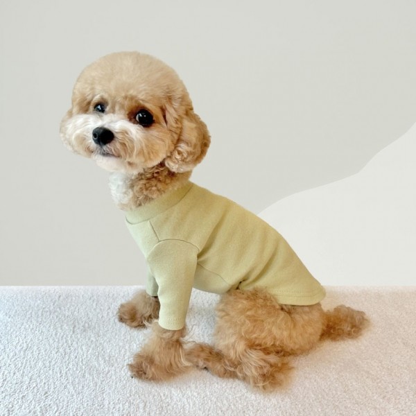 페오펫몰,그루밍독 반려동물 하프넥 포켓 강아지 기본 티셔츠 S-2XL, 4 colors