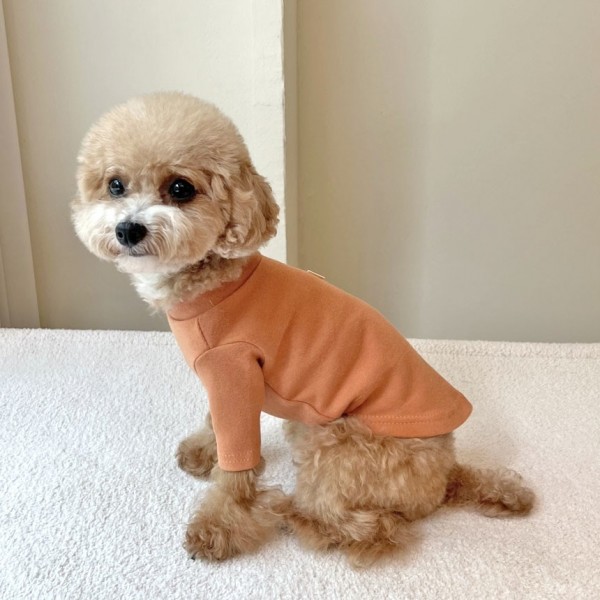페오펫몰,그루밍독 반려동물 하프넥 포켓 강아지 기본 티셔츠 S-2XL, 4 colors