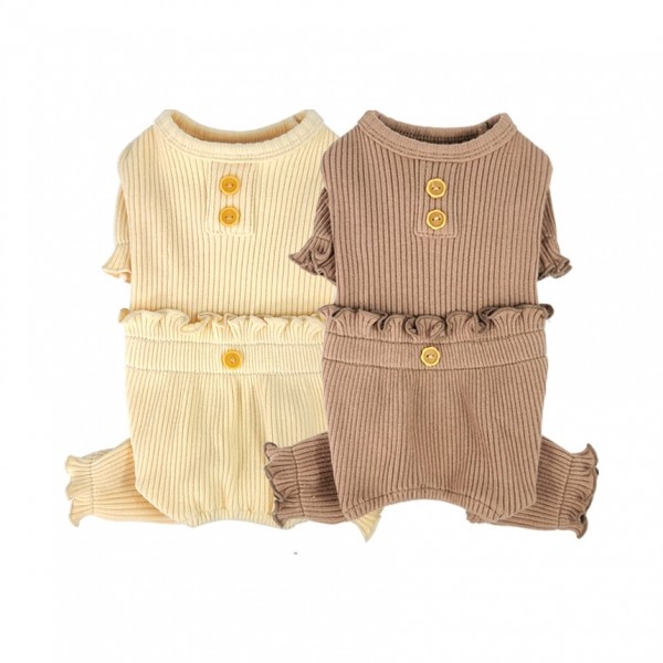 페오펫몰,그루밍독 반려동물 베이비 골지 강아지 올인원 S-2XL, 2 colors