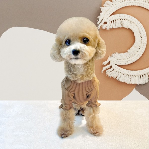 페오펫몰,그루밍독 반려동물 베이비 골지 강아지 올인원 S-2XL, 2 colors