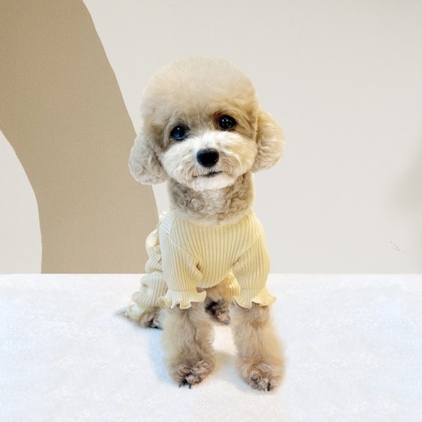 페오펫몰,그루밍독 반려동물 베이비 골지 강아지 올인원 S-2XL, 2 colors