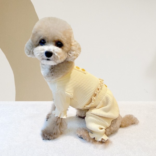 페오펫몰,그루밍독 반려동물 베이비 골지 강아지 올인원 S-2XL, 2 colors