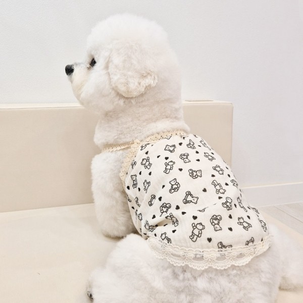 페오펫몰,그루밍독 파자마곰 원피스 S-2XL, 3 colors