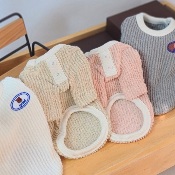 페오펫몰,그루밍독 반려동물 강아지옷 베베 코듀로이 라운드티 S-2XL, 4colors