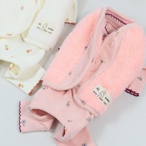 페오펫몰,그루밍독 반려동물 딸랑딸랑 플라워 플리스 조끼 S-2XL, 2colors