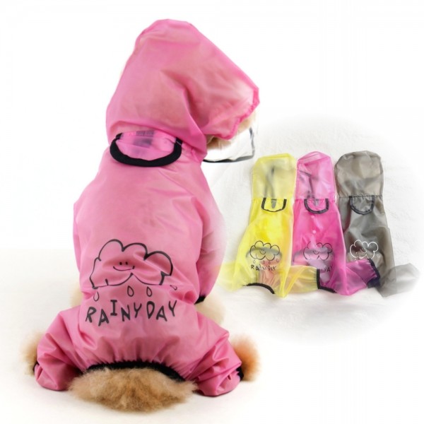 페오펫몰,그루밍독 반려동물 우레탄 레인코트 올인원 우비 S-2XL, 3 colors