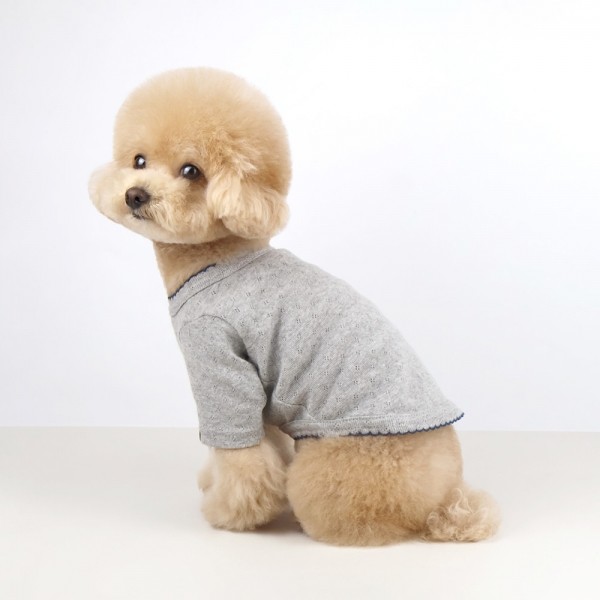 페오펫몰,그루밍독 반려동물 순면 핀콧 메리야스 티셔츠 XS-2XL, 3colors