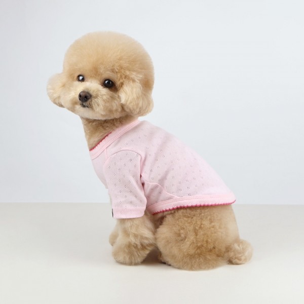 페오펫몰,그루밍독 반려동물 순면 핀콧 메리야스 티셔츠 XS-2XL, 3colors