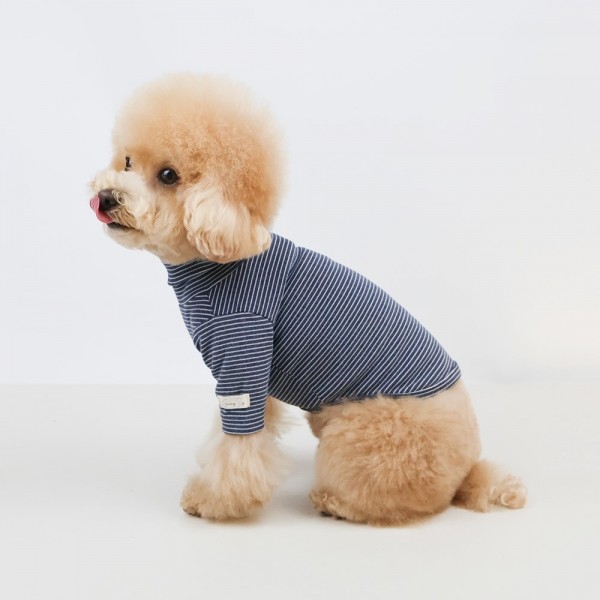 페오펫몰,그루밍독 반려동물 소프트촉감 스트라이프 폴라티 목폴라 S-2XL, 4colors