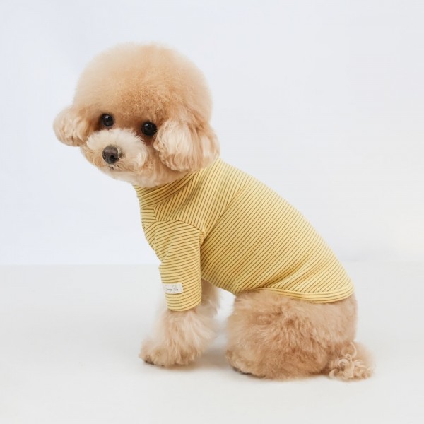 페오펫몰,그루밍독 반려동물 소프트촉감 스트라이프 폴라티 목폴라 S-2XL, 4colors